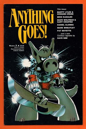 No.3 - `ANYTHING GOES` - Editor Gary Groth - March 1986 - Published by The Comics Journal