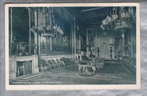 `Windsor Castle, Grand Reception Room` - Berkshire - Postally Unused - Undivided Back - Publisher Unknown