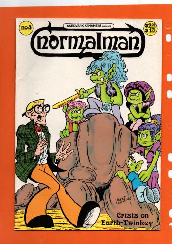 No.4 - `NORMALMAN` - `Crisis on Earth-Twinkey` - by Valentino - 1984 - Published by Aardvark-Vanaheim