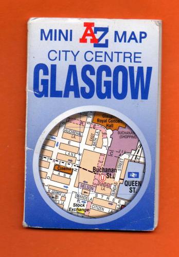 Mini A-Z Map  - `City Centre GLASGOW` - Fold Out Map - Scale 1:6127 approx - Edition 1 2003 Edition 1a (Part Revision) 2006 - Geographers A-Z Map Co. Ltd