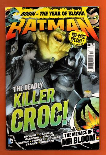 Vol.3 - No.44 - `BATMAN` - `The Deadly Killer Croc!` - Robin-The Year of Blood - November 2015 - Published by Titan Comics - Under Licence from DC Comics