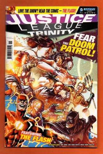 Vol.2 - No.11 - `JUSTICE LEAGUE TRINITY` - `Fear The Doom Patrol` - December/January 2015/16 - Published by Titan Comics - Under Licence from DC Comics