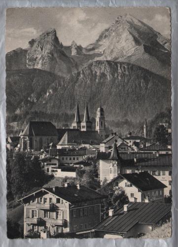 `Berchtesgaden mit Watzmann (2714m)` - Bavaria - Postally Unused - O.Beer Postcard