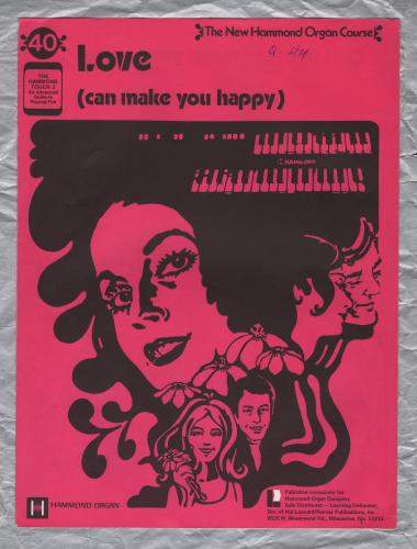 `LOVE (Can Make You Happy)` - New Hammond Organ Course - No.40 - 1968 - Published by Learning Unlimited