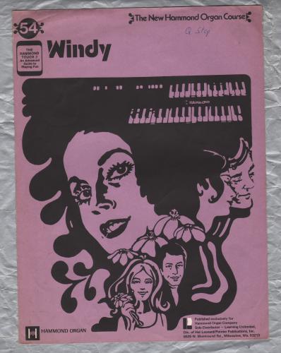 `Windy` - New Hammond Organ Course - No.54 - Copyright 1967 - Published by Learning Unlimited