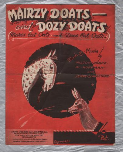 `Mairzy Doats and Dozy Doats` by Milton Drake, Al Hoffman & Jerry Livingstone - 1943 - Published by Francis, Day & Hunter Ltd