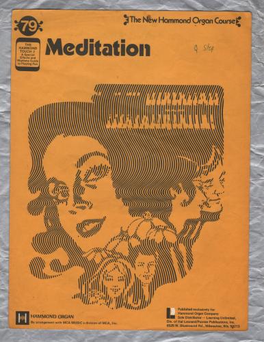 `Meditation` - New Hammond Organ Course - No.79 - Copyright 1963 - Published by Learning Unlimited