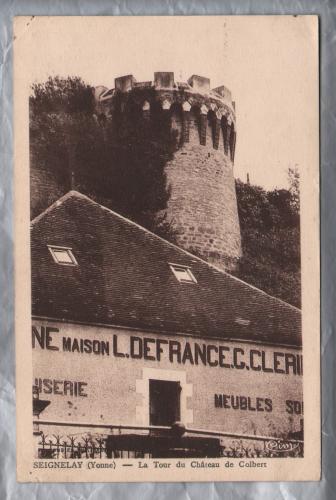 `SEIGNELAY (Yonne), - La Tour du Chateau de Colbert` - France - Postally Unused - CIM Postcard