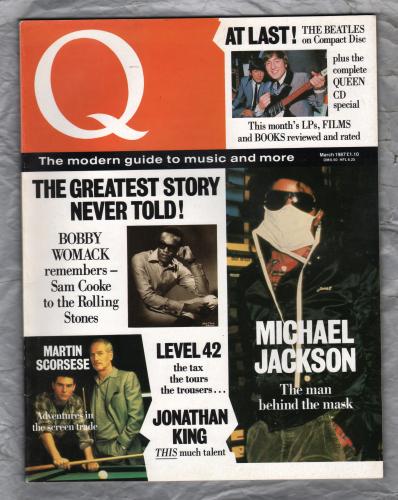 Q Magazine - Issue No.6 - March 1987 - `Michael Jackson: The Man Behind The Mask` - Published by Emap Metro