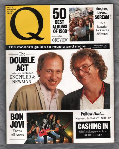 Q Magazine - Issue No.28 - January 1989 - `The Double Act Ladies And Gentlemen: Knopfler & Newman!` - Published by Emap Metro
