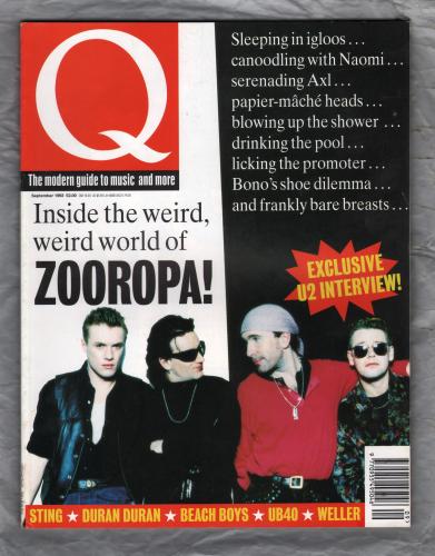 Q Magazine - Issue No.84 - September 1993 - `Inside The Weird,Weird World Of Zooropa!` - Published by Emap Metro