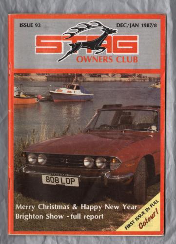 Stag Owners Club - Issue No.93 - Dec/Jan 1987/8 - `Brighton Show - Full Report` - Published by The Stag Owners Club
