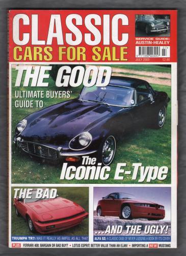 Classic Cars For Sale Magazine - July 2005 - `The Iconic E-Type` - Published by MS Publications