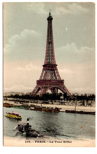 `109. Paris. - La Tour Eiffel` - Postally Unused - Unknown Producer