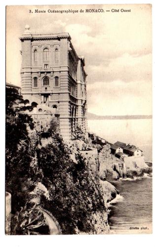 `3. Musee Oceanograpique de Monaco - Cote Ouest` - Postally Unused - Giletta Phot Postcard