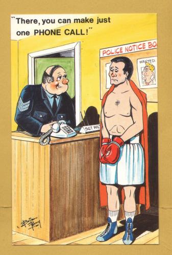 `There You Can Make One PHONE CALL!...Comic Series 2027` - Postally Unused - Bamford & Co Ltd Postcard