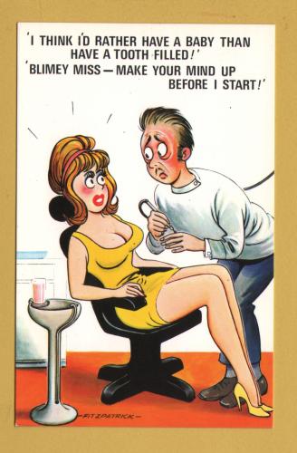 `I Think I`d Rather Have A Baby Than Have A Tooth Filled!...Comic Series 2036` - Postally Unused - Bamford & Co Ltd Postcard