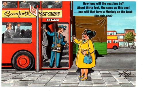`How Long Will The Next Bus Be?.....` - Postally Unused - Bamford & Co Ltd Postcard