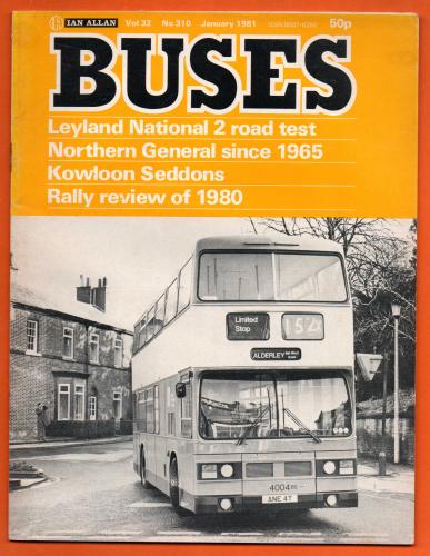 Buses Magazine - Vol.32 No.310 - January 1981 - `Rally Review Of 1980` - Published by Ian Allan Ltd