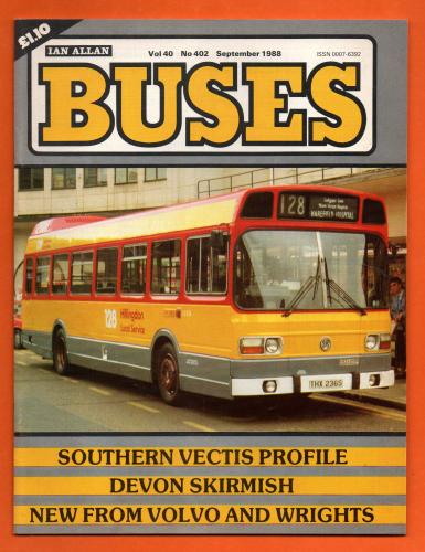 Buses Magazine - Vol.40 No.402 - September 1988 - `Southern Vectis Profile` - Published by Ian Allan Ltd