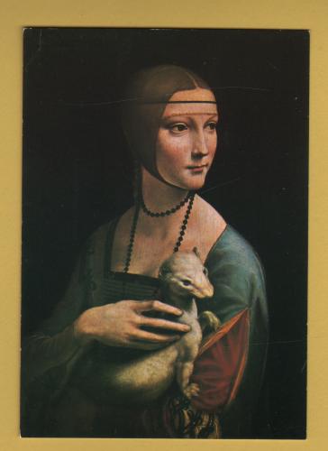 `Lady with an Ermine - Leonardo Da Vici` - Postally Unused - The Medici Society Postcard.