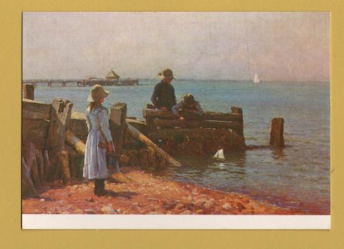 `Setting Sail - William Blandford Fletcher` - Postally Unused - The Medici Society Postcard.