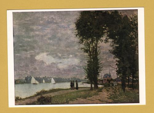 `Les Bords De La Seine - Claude Monet` - Postally Unused - The Medici Society Ltd Postcard.