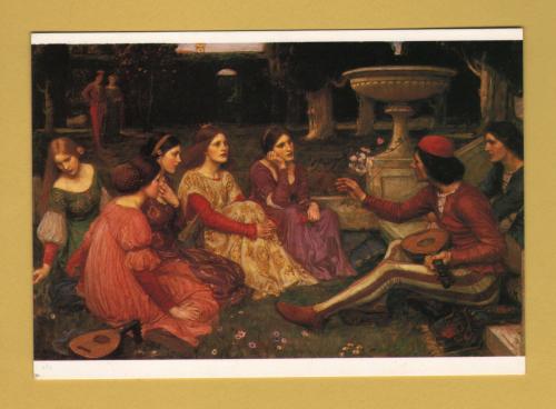 `The Decameron - John W.Waterhouse` - Postally Unused - The Medici Society Ltd Postcard.