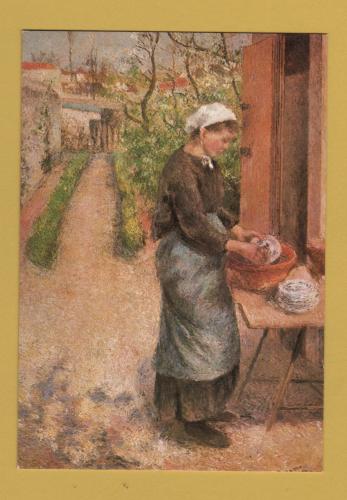 `Garden At Pontoise - Camille Pissarro` - Postally Unused - The Medici Society Ltd Postcard.