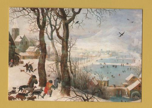 `Hunters In The Snow - Jan Brueghel` - Postally Unused - The Medici Society Ltd Postcard.