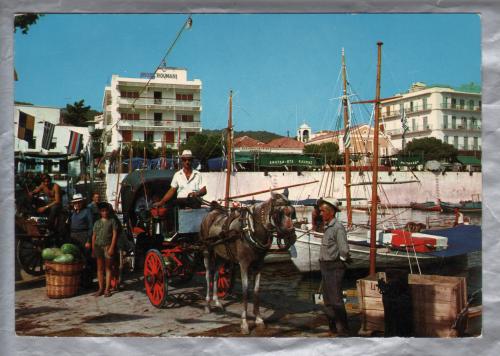 `Spetsai - The Small Port Dapia` - Postally Unused - Asimakopoulos Postcard