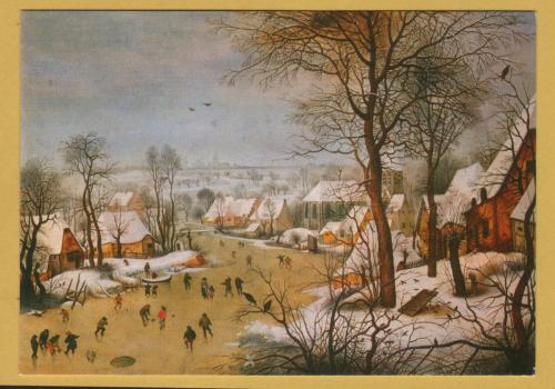 `The Bird Trap - Pieter Brueghel, The Younger` - Postally Unused - The Medici Society Ltd Postcard.