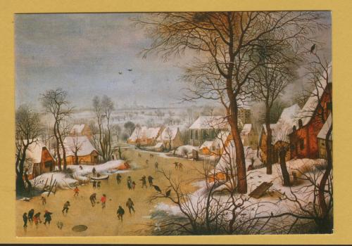 `The Bird Trap - Pieter Brueghel, The Younger` - Postally Unused - The Medici Society Ltd Postcard.