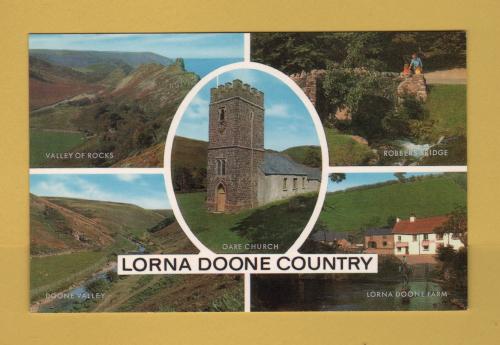 `Lorna Doone Country` - Multiview - Postally Unused - J.Salmon Ltd Postcard.