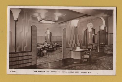 `The Parlour, The Cumberland Hotel, Marble Arch. London W.1.` - Postally Unused - Kingsway Postcard.