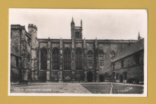 `Exterior Winchester College Chapel` - Postally Unused - Walter Scott Postcard.