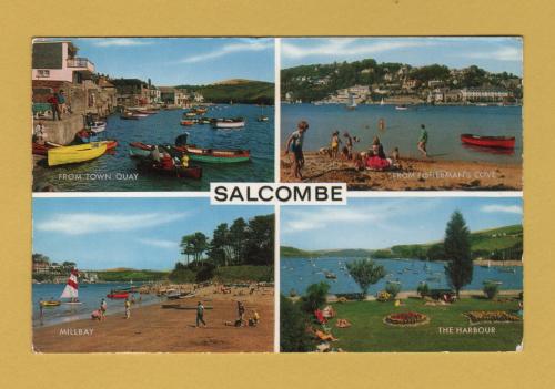 `SALCOMBE` - Multiview - Postally Used - Totnes 14th August 1967 Devon Postmark - J.Salmon Ltd. Postcard.