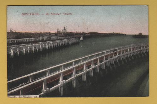 `OOSTENDE - De Nieuwe Haven` - Postally Used - Red Censor No.2880 Frank - Dated 9/8/19 - Unknown Producer