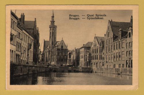 `Bruges - Quai Spinola` - Postally Unused - U.P.B. Postcard.