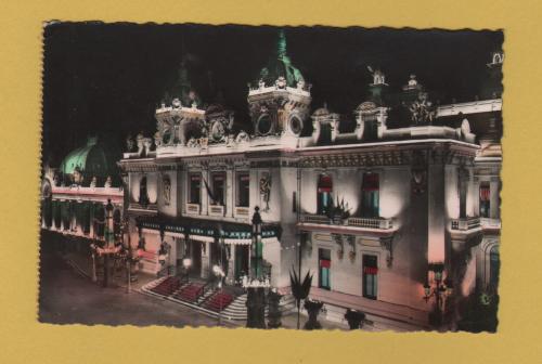 `18 MONTE CARLO - Le Casino la nuit` - Postally Unused - MAR Postcard.