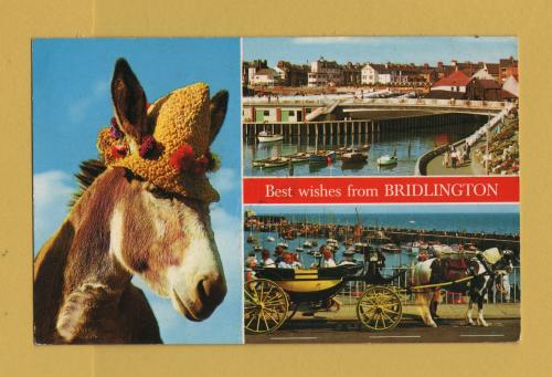 `Best Wishes from BRIDLINGTON` - Postally Used - York ? 21st August 1978 Postmark - Bamforth & Co. Postcard.