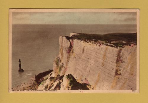 `Beachy Head and Lighthouse, Eastbourne` - Postally Used - Bexhill-On-Sea 24th June 1958 Postmark - S&E Ltd Postcard.