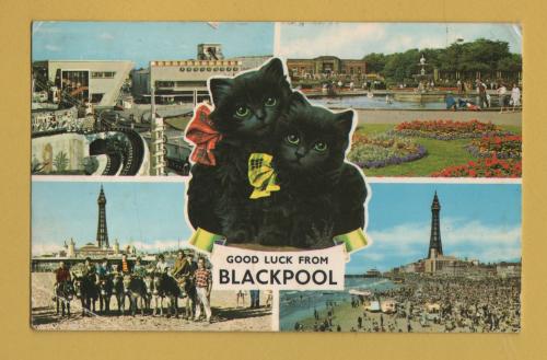 `Good Luck From Blackpool` - Multiview - Postally Used - ?? 9th August 1979 Blackpool Postmark with Slogan - Unknown Producer