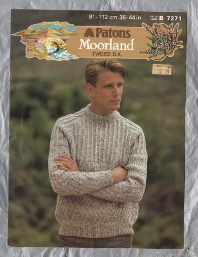 Patons - Chest Size 36 to 44"/91 to 112cm - Design No.B 8601 - Textured Sweater - Knitting Pattern