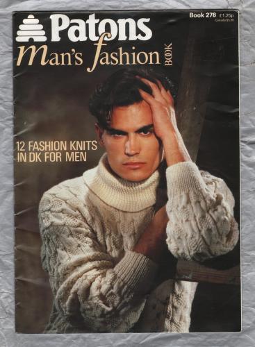 Patons - Man`s Fashion Book - Book 278 - 12 Fashion Knits In DK For Men - Knitting Patterns
