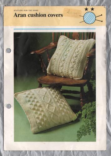 Knitting For The Home - Aran Cushion Covers - Knitting Pattern