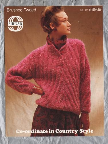 Sirdar - Brushed Tweed - 30-40" (76-102cm) - Design No.B6969 - Sweater - Knitting Pattern