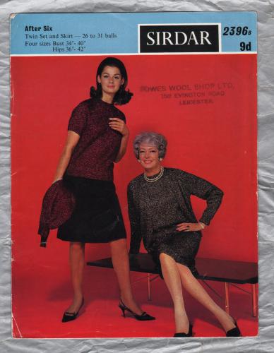 Sirdar - After Six - Bust 34-40" (86-102cm) - Hips 36-42" (91-107cm) - Design No.2396a - Twin Set and Skirt - Knitting Pattern