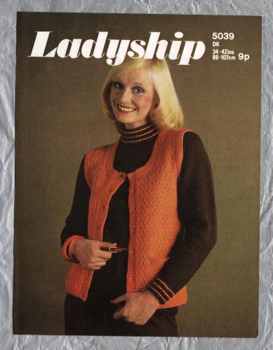 Ladyship - Double Knitting - Bust Sizes 86-107cm/34" to 42" - Design No.5039 - Sweater and Waistcoat - Knitting Pattern