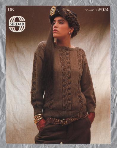 Sirdar - Double Knit - 30-40" (76-102cm) - Design No.B6974 - Sweater - Knitting Pattern